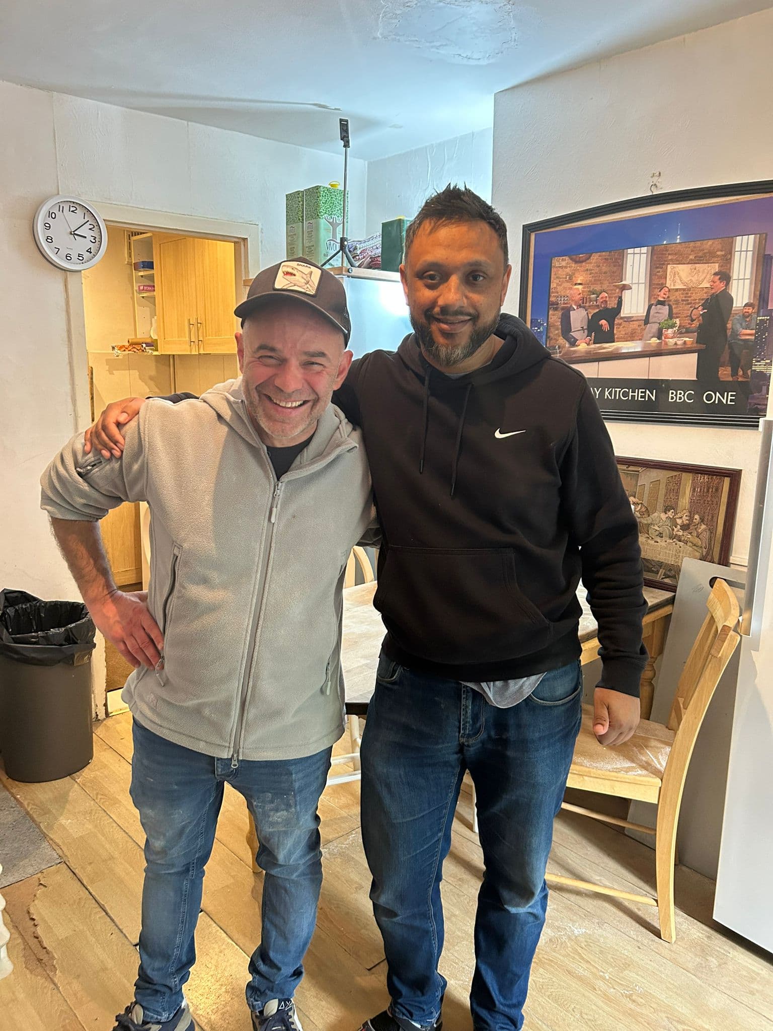 The Pizza Press founder with pizza maker Massimo Nocerino